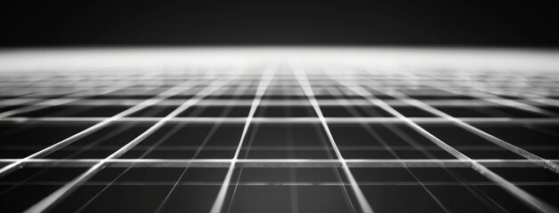 grid thin white lines with a dark background in perspective - obrazy, fototapety, plakaty