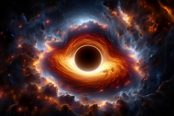 Wallpaper simulating a black hole in space