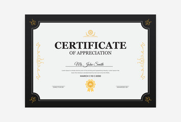 modern abstract certificate template design