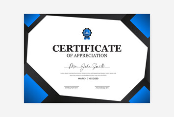 modern abstract certificate template design
