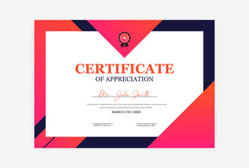Fototapeta premium modern abstract certificate template design