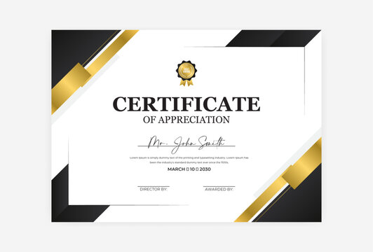 modern abstract certificate template design