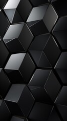Abstract Black Hexagonal Geometric Background.