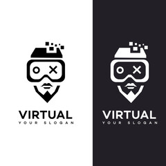 Virtual Reality Logo Icon Brand Identity Sign Symbol 
