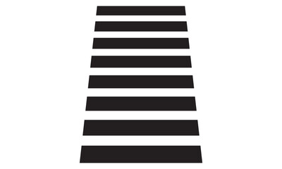 Crosswalk icon. Pedestrian crossing icon. Zebra crossing. Vector illustration. crossover isolated on white background. 