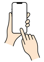 スマホを操作する手13_14カラー1