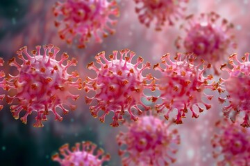 Image 3D rendering Coronavirus disease COVID 19 infection, medical illustration of pathogen