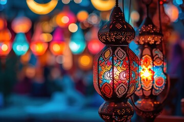 lanterns and stars brighten festive souk