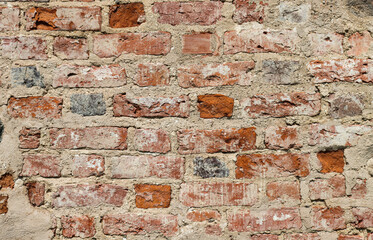 Texture of an old, abandoned wall.
