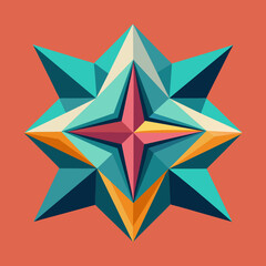Origami-inspired geometric shapes. vektor illustation