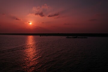 Shades of Magenta Sunset over the Beach of Agatti Island, Lakshadweep