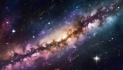 Obraz na płótnie Canvas Beautiful shot of the universe, the milky way with stars