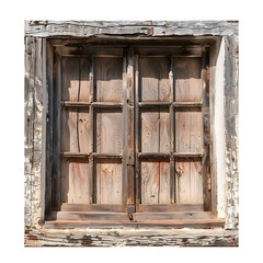 old wooden window on a transparent background PNG