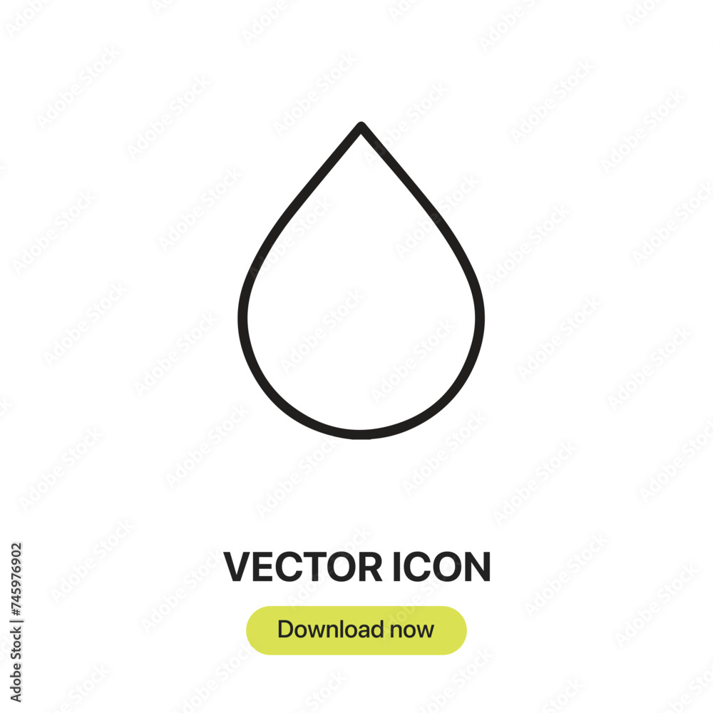 Aufkleber water icon vector. linear-style sign for mobile concept and web design. water symbol illustration. p