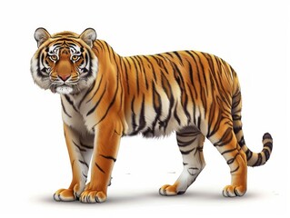 Obraz premium tiger isolated on white