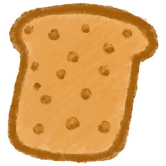 Bread on white background
