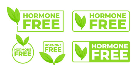 Hormone free grunge rubber stamp on white background, vector illustration