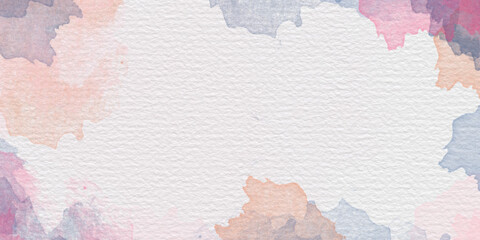 background abstrack photo hand painted watercolor with sky and clouds shape