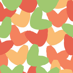 Seamless pattern. Multicolored hearts.