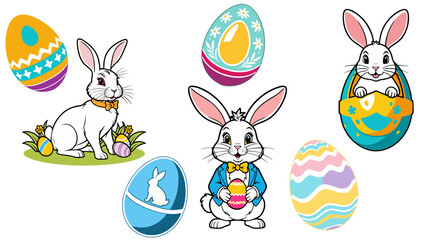 Colour vector vector set of Easter