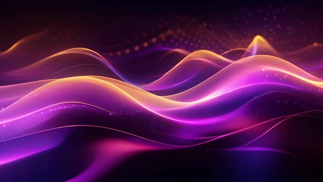 Abstract  background with purple and blue glowing neon moving high speed wave lines and bokeh lights. Visualization of sound waves. Data transfer. Fantastic wallpape