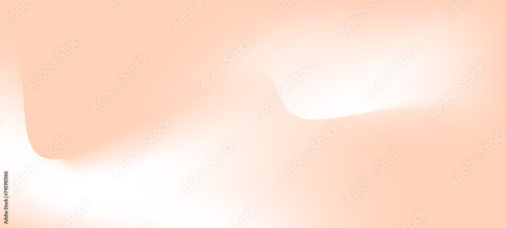 Poster abstract peach fuzz color banner. blurred light orange soft gradient background. pastel orange waves