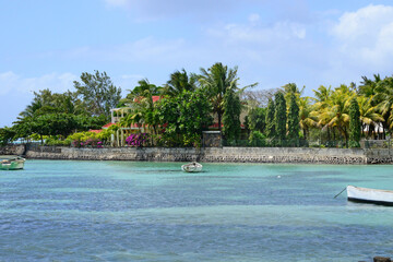 Mauritius, picturesque village of Roches Noires - obrazy, fototapety, plakaty