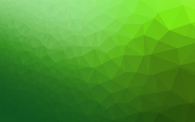 Fototapeta na wymiar Light Green vector shining triangular template.