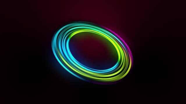 Animated fluorescent frame background Colorful laser border display seamless Futuristic lighting effects isolated from black Club VJ Backdrops, Performances, Music Videos, 4K.