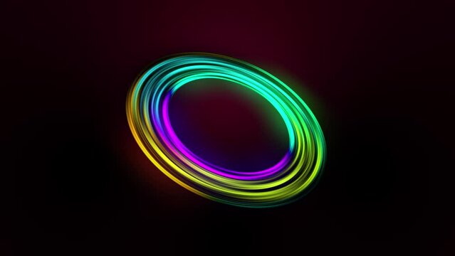 Animated fluorescent frame background Colorful laser border display seamless Futuristic lighting effects isolated from black Club VJ Backdrops, Performances, Music Videos, 4K.