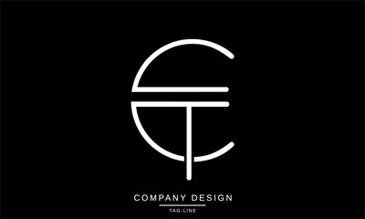 CT, TC Abstract Letters Logo Design Monogram