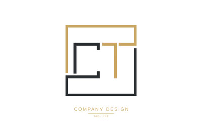 CT, TC Abstract Letters Logo Design Monogram