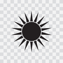 Sunrise Icon, Sun Rise vector, silhouette on transparent background. Sunrise icon simple flat vector illustration for web site, logo, app. Vector illustration.
