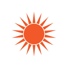Red sun. Sunrise Icon, Sun Rise vector, silhouette on transparent background. Sunrise icon simple flat vector illustration for web site, logo, app. Vector illustration.