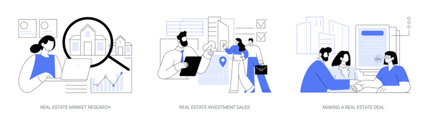 Real estate job isolated cartoon vector illustrations se