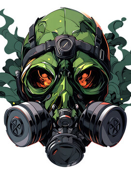 Gas mask illustrator small-scale art with big impact
