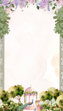 indian wedding traditional invitation template card