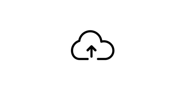 Cloud download icon animation concept