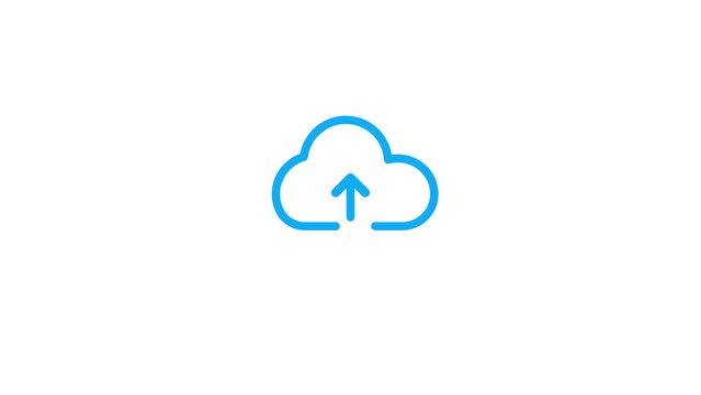 Cloud download icon animation concept