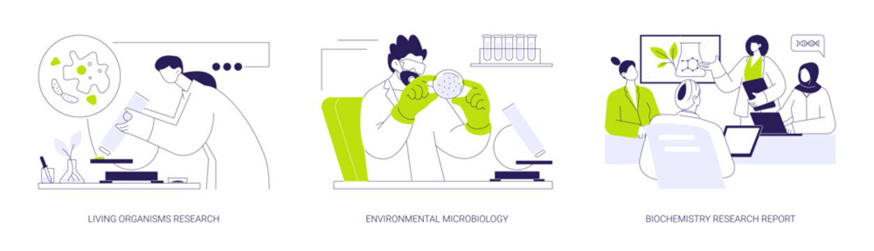 Environmental science abstract concept vector illustrations.