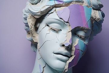 Generative AI picture Abstract modern art sculpture futuristic stylish design