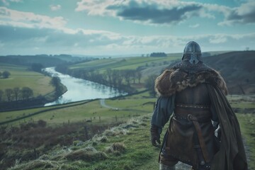 Viking overlooks a vista in England