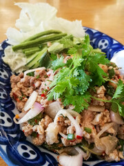 salad with ground pork