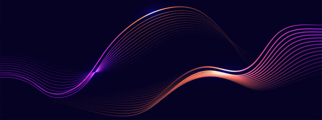 Abstract background with flowing lines. Dynamic waves. vector illustration.