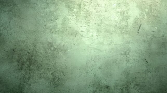 Grunge metal texture, sage green background