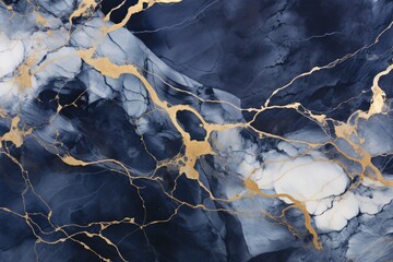 a marble with gold veins