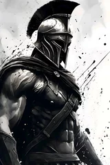 Fotobehang gladiator, assassin, war angel, brave hero, roman era, war helmet © hawk artwork
