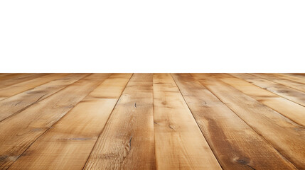 Naklejka premium Warm tones of polished wooden floorboards, cut out