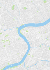 City map Shanghai, color detailed plan, vector illustration