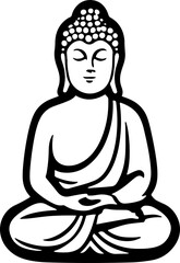 Cartoon drawing of Buddha
